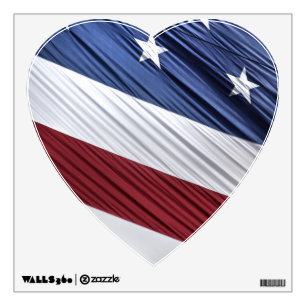 USA Red, White and Blue American Patriotic Flag Wall Decal