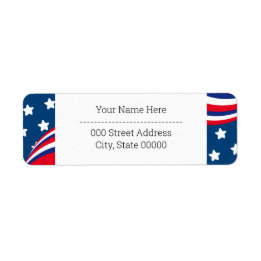 USA Red White and Blue Patriotic Return Address Label