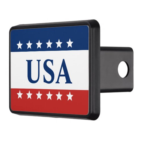 USA Red White and Blue Patriotic Stars Stripes Hitch Cover