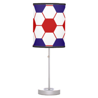 USA red white and blue soccer lamp