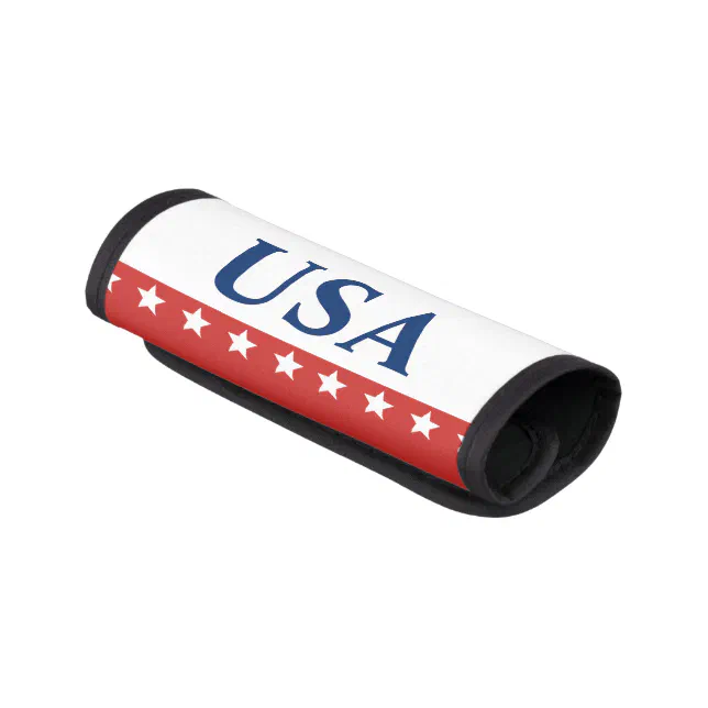 Handle Wrap Blue USA Red White and Blue Stars Patriotic Luggage Handle Wrap | Zazzle