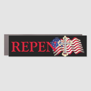 USA REPENT CAR MAGNET