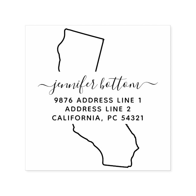 USA Return Address Business Signature California Self-inking Stamp