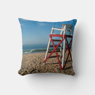 USA, Rhode Island, Charleston Beach, Beachfront Throw Pillow