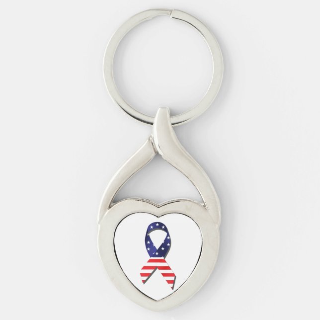 USA Ribbon Keychain (Front)