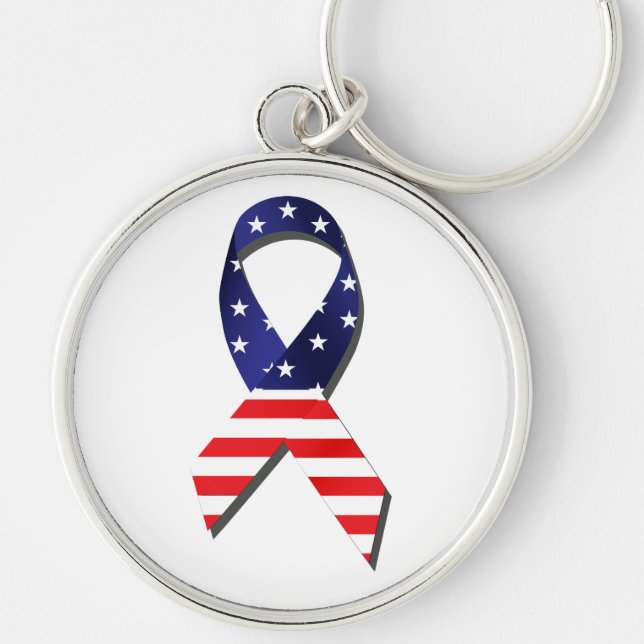 USA Ribbon Keychain (Front)
