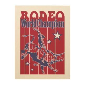 USA rodeo world champion Wood Print