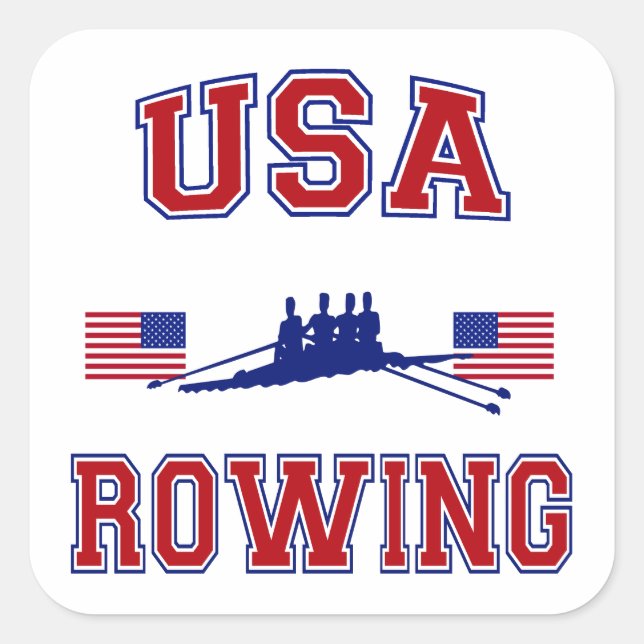 USA Rowing Square Sticker (Front)
