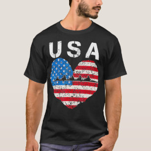 USA Rowing team American heart US crew men women T-Shirt