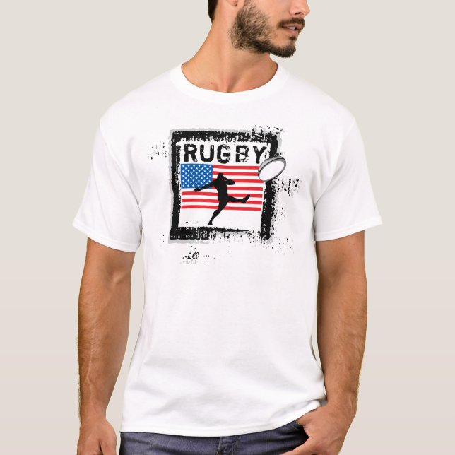 USA Rugby Fans T-Shirt Kick (Front)