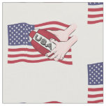 USA Rugby Team Supporters Flag With Ball Fabric