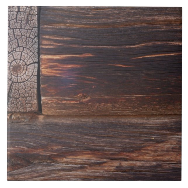 USA, Salmon, Idaho, Log Cabin Ceramic Tile (Front)