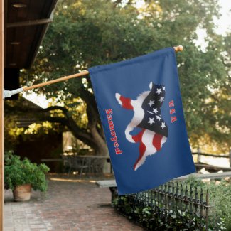 USA Samoyed  House Flag Custom to All Countries