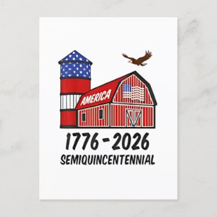 USA Semiquincentennial 250th Anniversary 1776–2026 Announcement Postcard