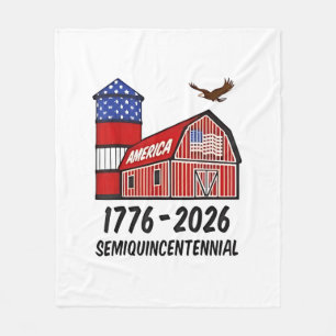 USA Semiquincentennial 250th Anniversary 1776–2026 Fleece Blanket