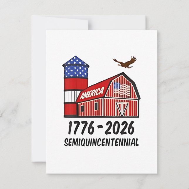 USA Semiquincentennial 250th Anniversary 1776–2026 Note Card (Front)