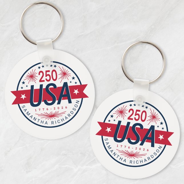USA Semiquincentennial America's 250th Anniversary Keychain (USA Semiquincentennial America's 250th Anniversary Keychain)