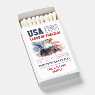 USA Semiquincentennial America's 250th Anniversary Matchboxes