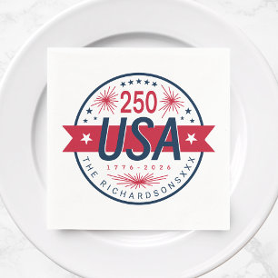 USA Semiquincentennial America's 250th Anniversary Napkins