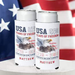 USA Semiquincentennial America's 250th Anniversary Seltzer Can Cooler