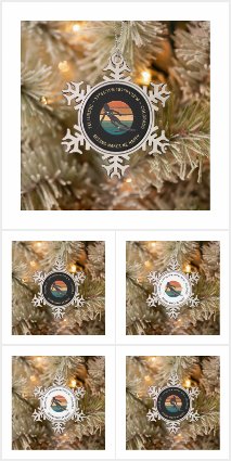 USA Skiing Destination Ornaments