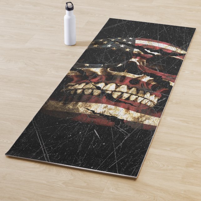 USA Skull Patriot Yoga Mat (In Situ)