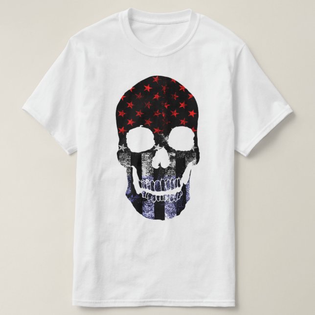 USA Skull Warrior T-Shirt (Design Front)