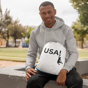 USA Slam Dunk Sports Spirit Drawstring Bag