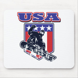 USA Snowboarding Mouse Pad