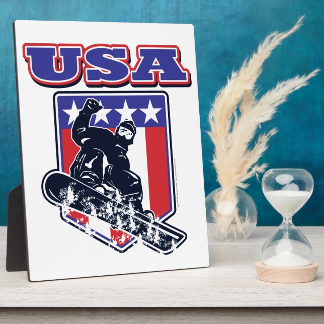 USA Snowboarding Plaque (Side)