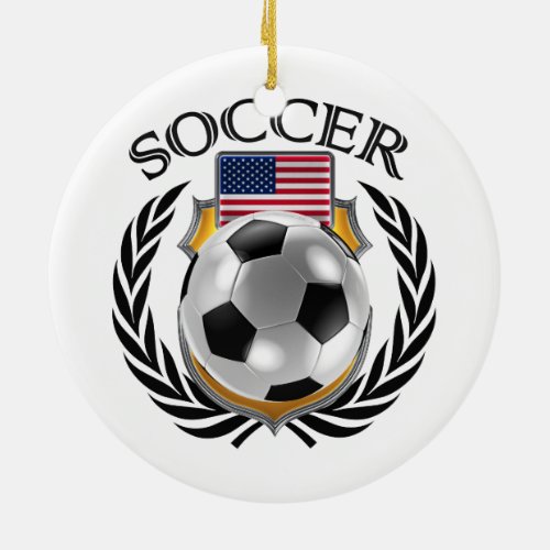 USA Soccer 2016 Fan Gear Ceramic Ornament