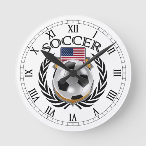 USA Soccer 2016 Fan Gear Round Clock