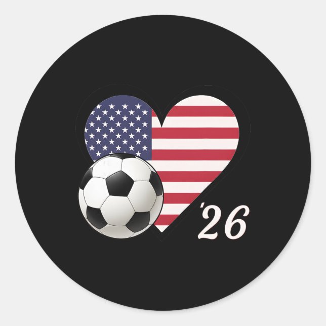 Usa Soccer 2026  Classic Round Sticker (Front)