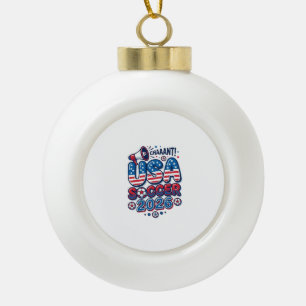 USA Soccer 2026 Soccer Bold Country Typography Tra Ceramic Ball Christmas Ornament