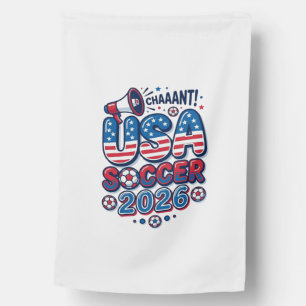 USA Soccer 2026 Soccer Bold Country Typography Tra House Flag