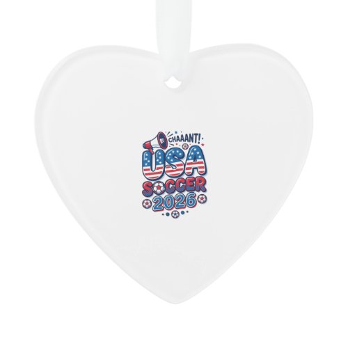 USA Soccer 2026 Soccer Bold Country Typography Tra Ornament