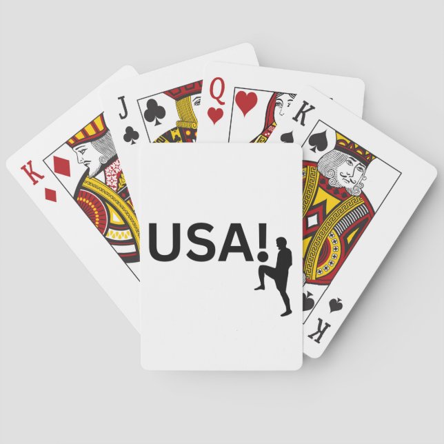 USA Soccer Athletic Spirit Poker Cards (Back)