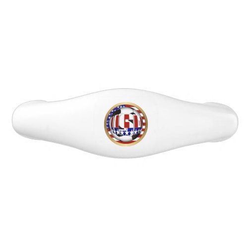 USA Soccer Ball Ceramic Drawer Pull