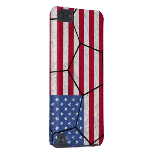 USA Soccer Ball iPod Touch Case (Back/Right)