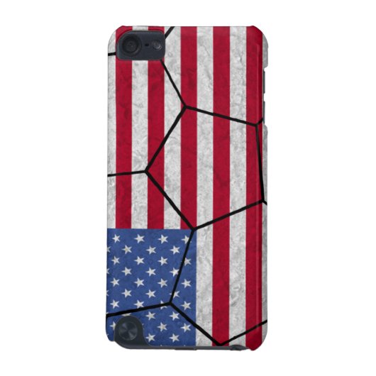 USA Soccer Ball iPod Touch Case (Back)