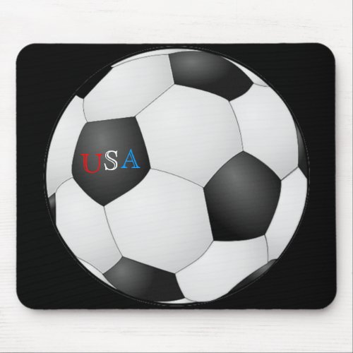 USA Soccer Ball Mouse Pad