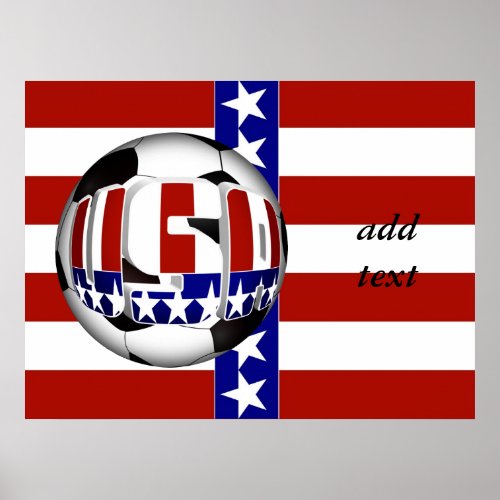 USA Soccer Ball Poster