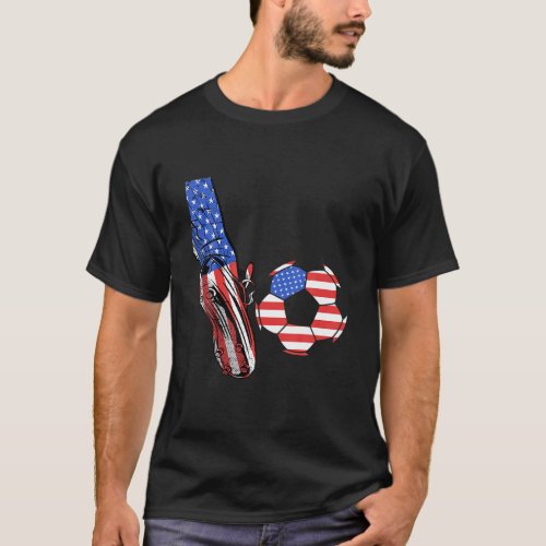 USA Soccer Ball Soccer USA American T_Shirt