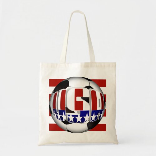 USA Soccer Ball Tote Bag