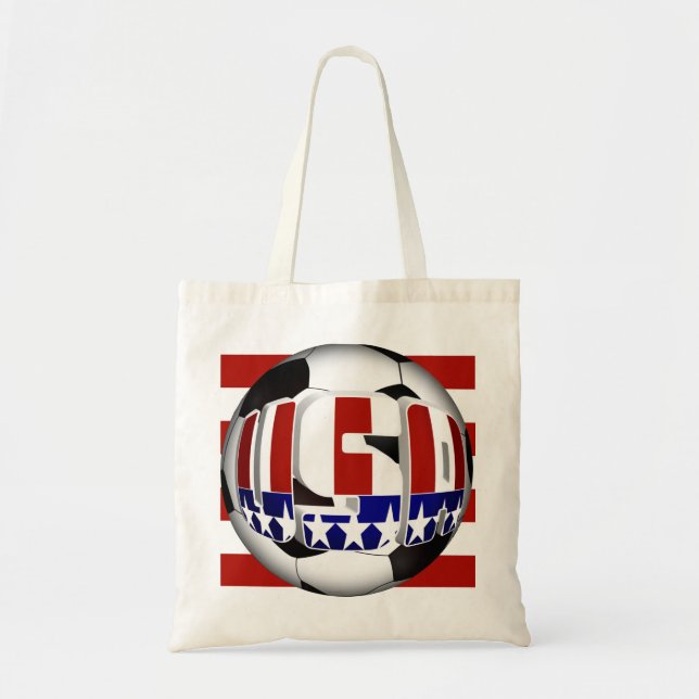 USA Soccer Ball Tote Bag (Front)