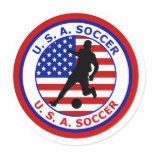 USA SOCCER CLASSIC ROUND STICKER