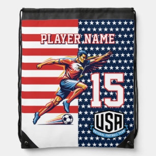 USA Soccer Eagle Athlete Patriotic National Team Drawstring Bag