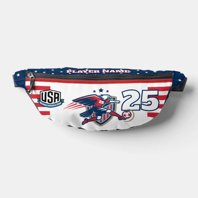 USA Soccer Eagle National Team Patriotic Action Fanny Pack (Lay Down)