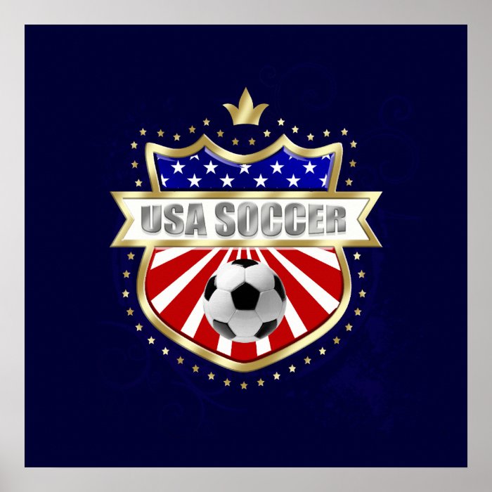 USA Soccer emblem badge Poster