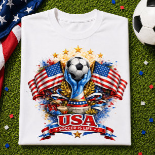USA Soccer Fan American Football Apparel Gift T-Shirt